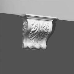 B-403-Luxxus Classic Polyurethane Corbel, Primed White. Height: 7-1/2"