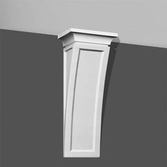 B-410-Luxxus Classic Polyurethane Corbel, Primed White. Height: 19-11/16"