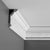 C303-Luxxus Decorative Polyurethane Crown Molding, Primed White. Face: 6-1/16" Length: 78-3/4"