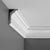 C304-Luxxus Decorative Polyurethane Crown Molding, Primed White. Face: 5-1/2" Length: 78-3/4"