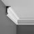 C321-Luxxus Plain Polyurethane Crown Molding, Primed White. Face: 4-7/16" Length: 78-3/4"