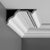 C332-Luxxus Plain Polyurethane Crown Molding, Primed White. Face: 10-1/8" Length: 78-3/4"