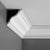 C333-Luxxus Plain Polyurethane Crown Molding, Primed White. Face: 6-11/16" Length: 78-3/4"