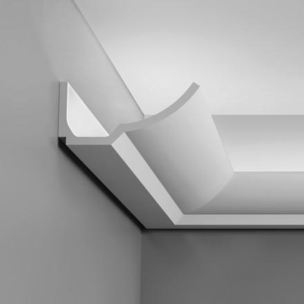 C351-Luxxus Plain Polyurethane Crown Molding for Indirect Lighting. Face: 6-7/8" Length: 78-3/4"