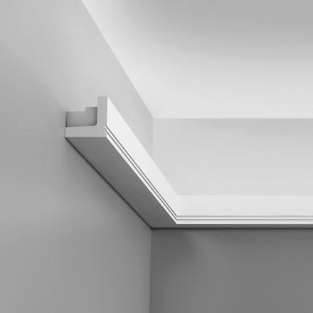 C361-Luxxus Plain Polyurethane Crown Molding for Indirect Lighting. Length: 78-3/4"