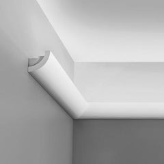 C362-Luxxus Plain Polyurethane Crown Molding for Indirect Lighting. Face: 3-7/8" Length: 78-3/4"