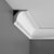 C402-Luxxus Decorative Polyurethane Crown Molding, Primed White. Face: 5-9/16" Length: 78-3/4"