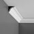 CX100 - Axxent Plain Duropolymer Crown Molding, Primed White. Face: 3-15/16" Length: 96"