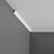 CX111 - Axxent Plain Duropolymer Crown Molding, Primed White. Face: 1-3/16" Length: 96"