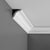 CX136 - Axxent Decorative Duropolymer Crown Molding, Primed White. Face: 3-15/16" Length 96"