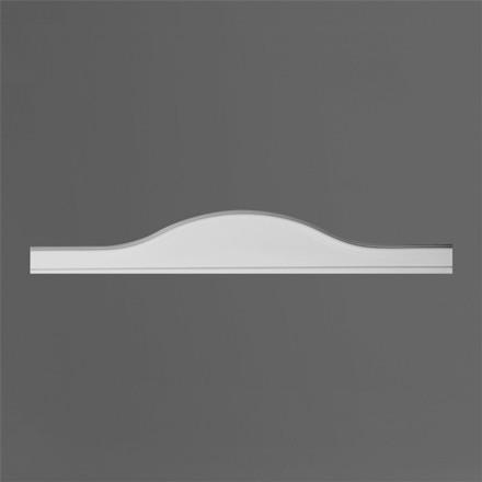 D101-Luxxus Classic Polyurethane Single Door Header, Primed White. Width: 49-7/16"