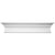 D120-Luxxus Classic Polyurethane Door Pediment, Primed White. Width: 48-13/16" Height: 9-13/16"