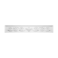 D150-Luxxus Classic Polyurethane Door Pediment, Primed White. Width: 39-9/16" Height: 6-1/8"