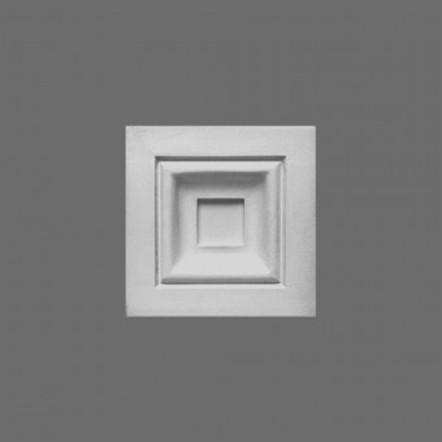 D200-Luxxus Classic Duropolymer Entry Corner Block, Primed White. Width: 3-3/4 Height: 3-3/4"