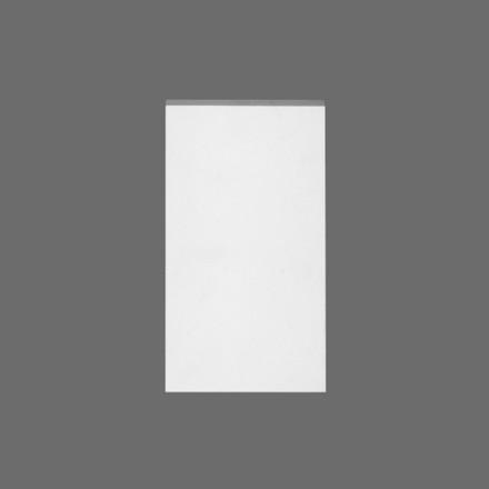 D320-Luxxus Classic Polyurethane Doorway Plinth Block, Primed White. Width: 5-5/16" Height: 9-13/16"