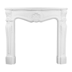 H100-Luxxus Classic Polyurethane Fireplace Surround Decoration, Primed White. Width: 51" Height: 45-1/16"