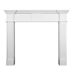 H101-Luxxus Classic Polyurethane Fireplace Surround Decoration, Primed White. Width: 50-3/4" Height: 43-5/16"