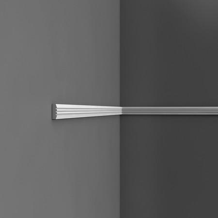 P5021-Luxxus Plain Polyurethane Panel Molding, Primed White. Length: 78-3/4" Height: 1-3/16"