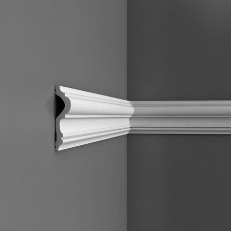 P8050-Luxxus Plain Polyurethane Panel Molding, Primed White. Length: 78-3/4" Height: 1-15/16"