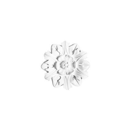 R-12-Luxxus Decorative Polyurethane Ceiling Medallion, Primed White. Diameter: 7-7/8"