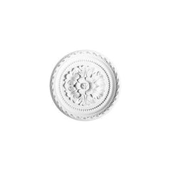 R-13-Luxxus Decorative Polyurethane Ceiling Medallion, Primed White. Diameter: 11-1/4"