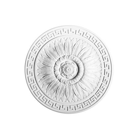 R-16-Luxxus Decorative Polyurethane Ceiling Medallion, Primed White. Diameter: 17-11/16"