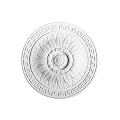 R-16-Luxxus Decorative Polyurethane Ceiling Medallion, Primed White. Diameter: 17-11/16"