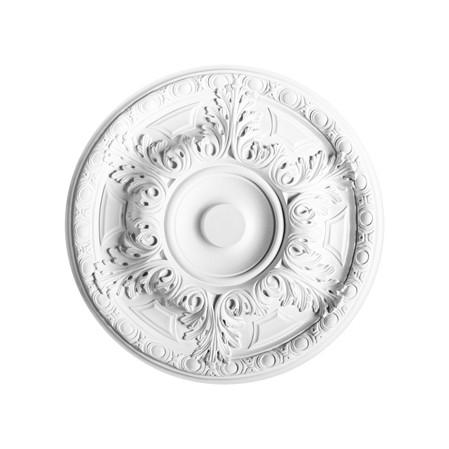 R-18-Luxxus Classic Polyurethane Ceiling Medallion, Primed White. Diameter: 19-5/16"