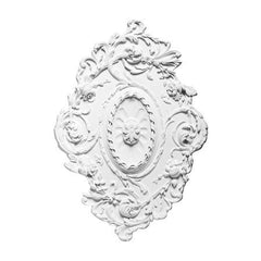 R-22-Luxxus Decorative Polyurethane Ceiling Medallion, Primed White. Diameter: 31-5/16" x 20-5/8"