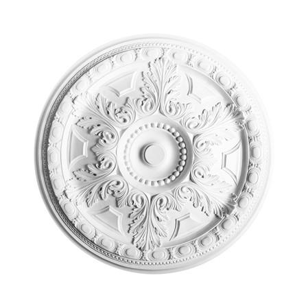 R-23-Luxxus Decorative Polyurethane Ceiling Medallion, Primed White. Diameter: 28-1/8"