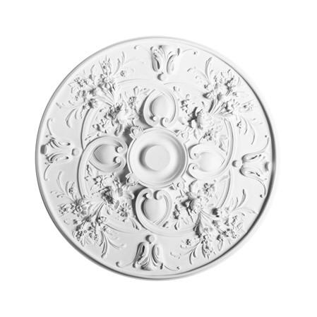 R-24-Luxxus Decorative Polyurethane Ceiling Medallion, Primed White. Diameter: 31-1/8"