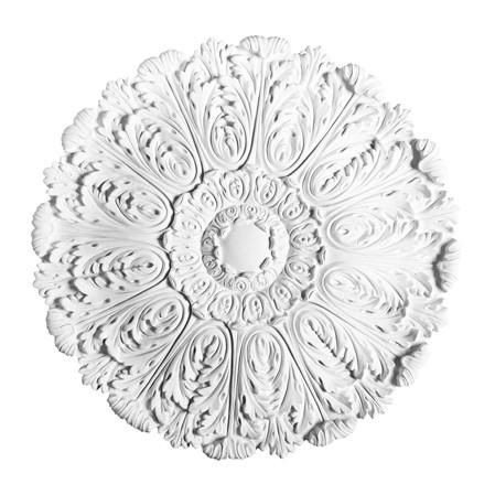 R-27-Luxxus Decorative Polyurethane Ceiling Medallion, Primed White. Diameter: 29-1/2"