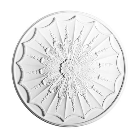 R-28-Luxxus Decorative Polyurethane Ceiling Medallion, Primed White. Diameter: 26-15/16"