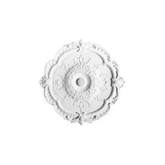 R-31-Luxxus Decorative Polyurethane Ceiling Medallion, Primed White. Diameter: 15-3/16"