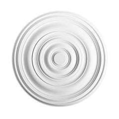 R-40-Luxxus Plain Polyurethane Ceiling Medallion, Primed White. Diameter: 29-5/16"