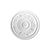 R-61-Luxxus Decorative Polyurethane Ceiling Medallion, Primed White. Diameter: 15-3/4"