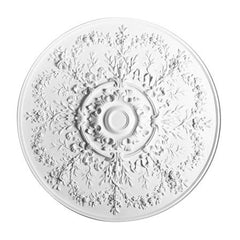 R-64-Luxxus Decorative Polyurethane Ceiling Medallion, Primed White. Diameter: 37-5/8"