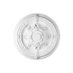 R-74-Luxxus Decorative Polyurethane Ceiling Medallion, Primed White. Diameter: 25-13/16"