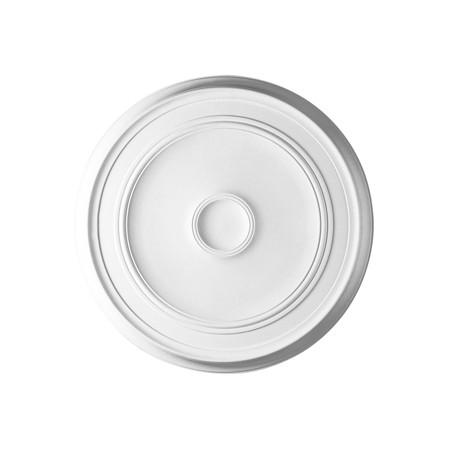 R-76-Luxxus Plain Polyurethane Ceiling Medallion, Primed White. Diameter: 24-7/16"