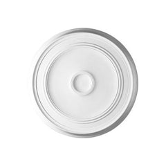 R-76-Luxxus Plain Polyurethane Ceiling Medallion, Primed White. Diameter: 24-7/16"