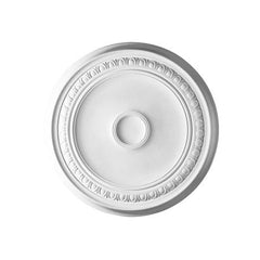 R-77-Luxxus Decorative Polyurethane Ceiling Medallion, Primed White. Diameter: 24-7/16"