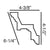 C211-Luxxus Decorative Polyurethane Crown Molding, Primed White. Face: 6-1/4" Length: 78-3/4"