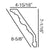C219-Luxxus Decorative Polyurethane Crown Molding, Primed White. Face: 8-5/8" Length: 78-3/4"