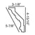 C302-Luxxus Decorative Polyurethane Crown Molding, Primed White. Face: 5-7/8" Length: 78-3/4"