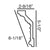 C303-Luxxus Decorative Polyurethane Crown Molding, Primed White. Face: 6-1/16" Length: 78-3/4"