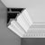 C305-Luxxus Plain Polyurethane Crown Molding, Primed White. Face: 2-3/16" Length: 78-3/4"