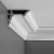 C305-Luxxus Plain Polyurethane Crown Molding, Primed White. Face: 2-3/16" Length: 78-3/4"