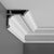 C305-Luxxus Plain Polyurethane Crown Molding, Primed White. Face: 2-3/16" Length: 78-3/4"