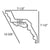 C307-Luxxus Decorative Polyurethane Crown Molding, Primed White. Face: 10-5/8" Length: 78-3/4"