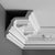 C307-Luxxus Decorative Polyurethane Crown Molding, Primed White. Face: 10-5/8" Length: 78-3/4"
